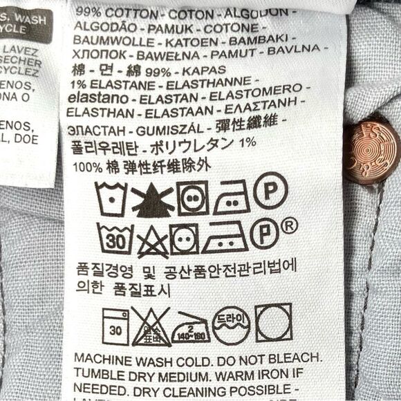 Levi’s 501s Distressed Raw Hem Skinny Straight Jeans in Faded Black Women’s 24 - Picture 10 of 10